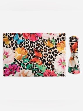 Johnny Was Boho Linen and Cotton Blend Set of 4 Placemats New